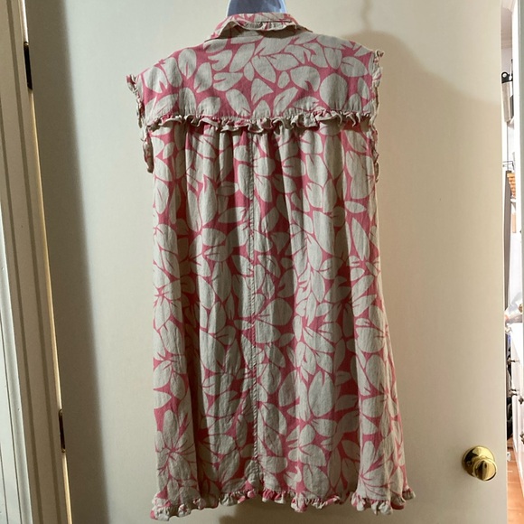 Uncle Frank Pink and Cream Dress with Floral Pattern - Picture 8 of 10